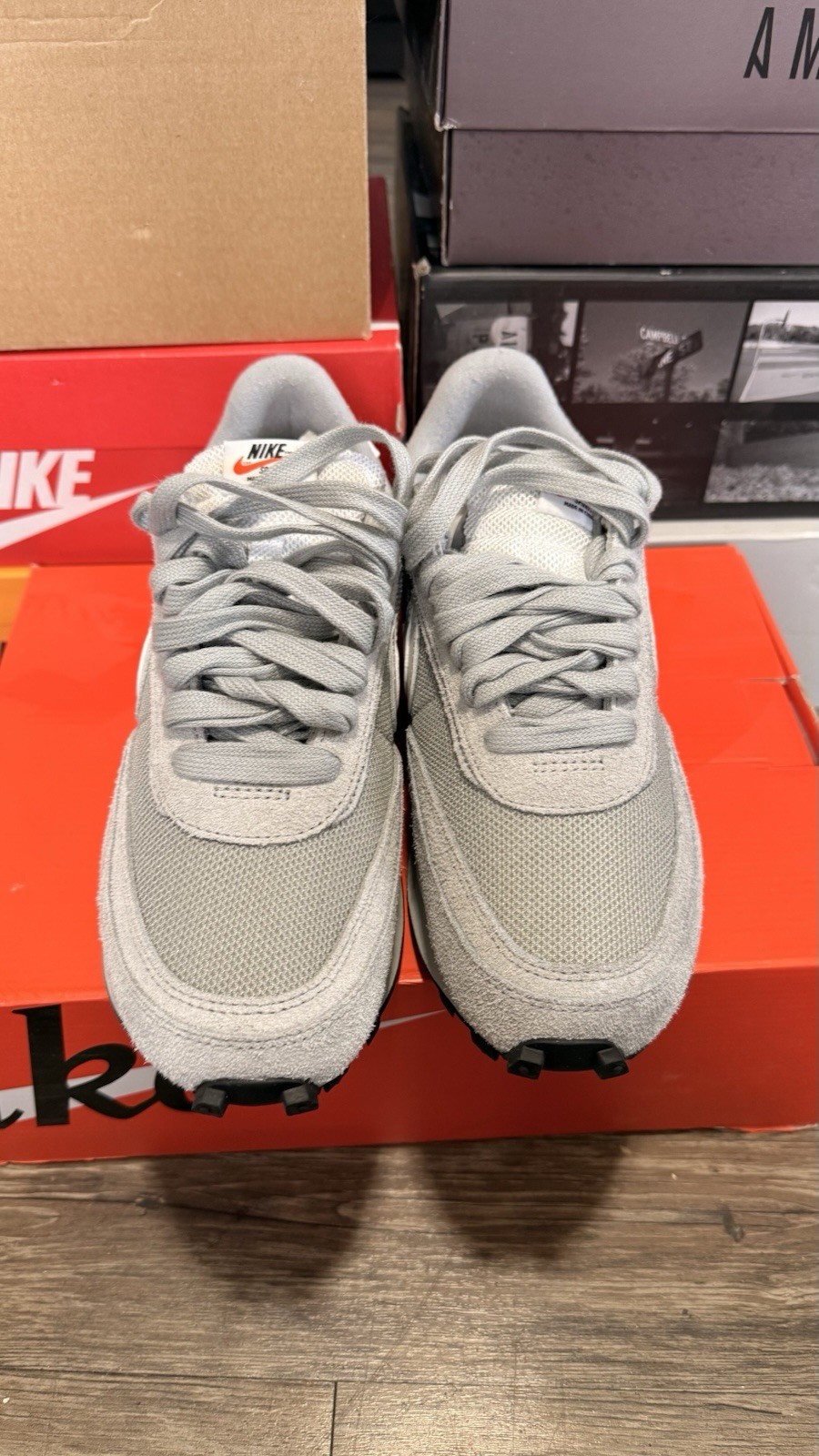 Fragment Design x Sacai x Nike LD Waffle grigio fumo chiaro taglia 8 DH2684 001