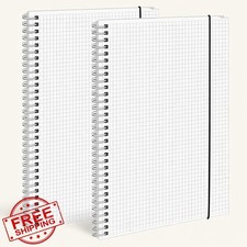 BESARME 2 Graph Paper Notebooks 8.5x11 College Ruled Spiral