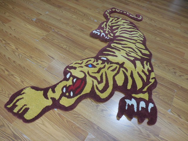 Tibetan Tiger Bengal Rug Shape Handmade Kids Boho Rug Aesthetic Rug 3x5 Ft