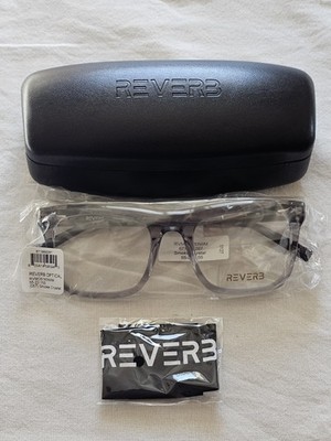 Reverb Men's RVMO5163 Prescription-Ready Eyeglasses w/Case Grey Crystal NWT $127