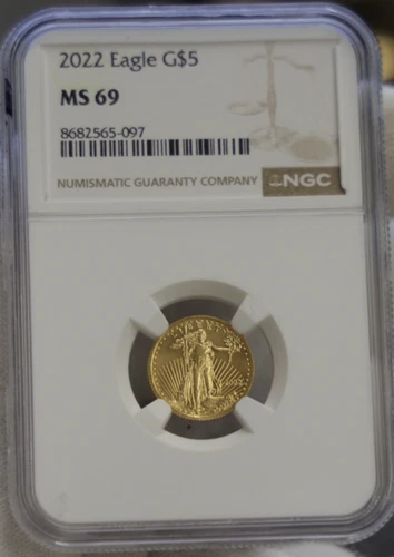 2022 US $5 Gold Eagle 1/10th NGC MS69