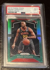 Bruno Fernando GREEN PRIZM ROOKIE CARD PSA 9 MINT SP RC 2019 Panini Prizm HAWKS. rookie card picture