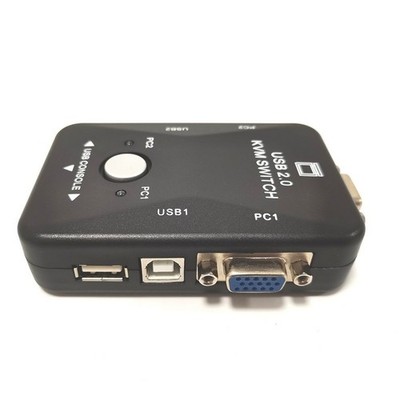 2 Port USB 2 0 KVM Switch mit kompaktem Design f��r zwei Computer und VGA Monito