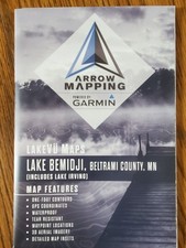 Lake Bemidji, LakeVu by Garmin Detailed Contours w/GPS Coordinates Waterproof