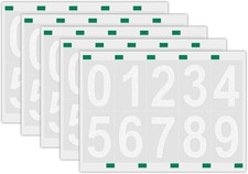 50 PCS 3 Inch Reflective Mailbox Numbers for Outside, 5 Sets Self Adhesive