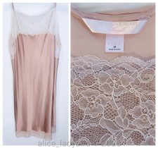 Vintage VICTORIA'S SECRET Angels SILK Satin SLIP Dress LACE Gown Vest Mink M