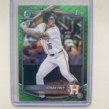 Ethan Frey 2025 Bowman Draft Chrome 1st Green Reptilian /99 