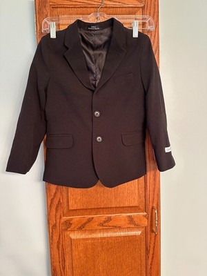 Calvin Klein Youth Boys Sport Coat Two Buttons Color 001 - Black Size 7 REG NWT