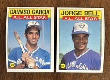 1986 Topps - Toronto Blue Jays All-Stars (2-Card LOT) - Garcia #713, Bell #718