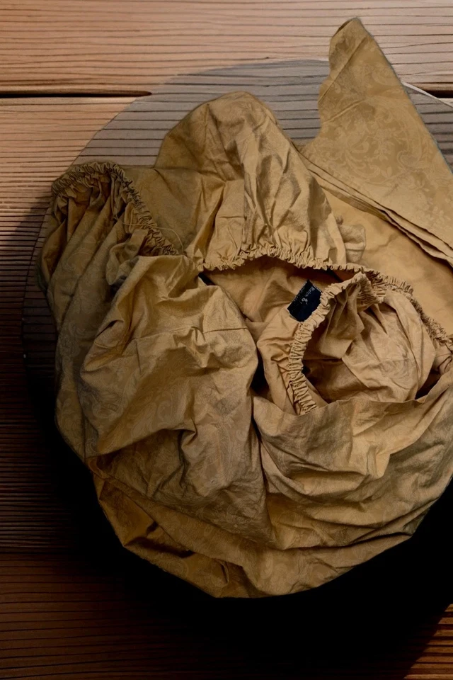 De Colección Ralph Lauren Avery Café Beige Cachemira Floral 2 Tonos DOBLE Sábana Plana y Ajustable Foto 4 de 4