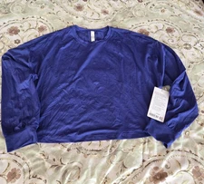 Lululemon Abrasion-Resistant Training Long Sleeve Top blue Sz 12 NWT!