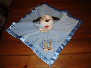 Carter S Large Blue Puppy Dog Comfort Blanket Blankie Ebay
