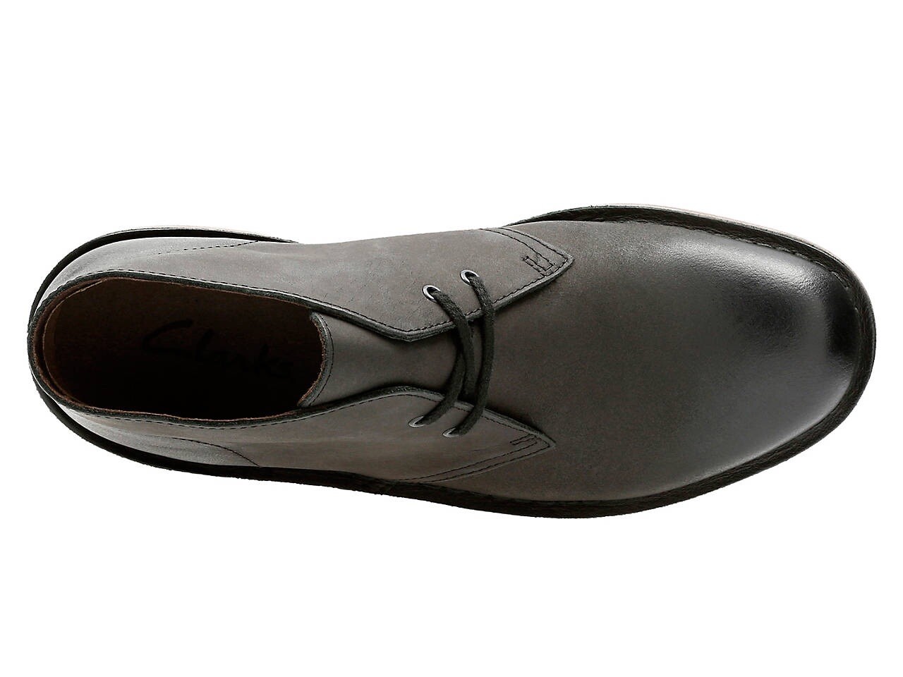 CLARKS Bushacre 2 Desert Boots Chukkas BLACK Leather Men&rsquo;s 12
