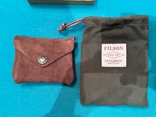 New Filson Rugged Suede Snap Wallet Made in USA