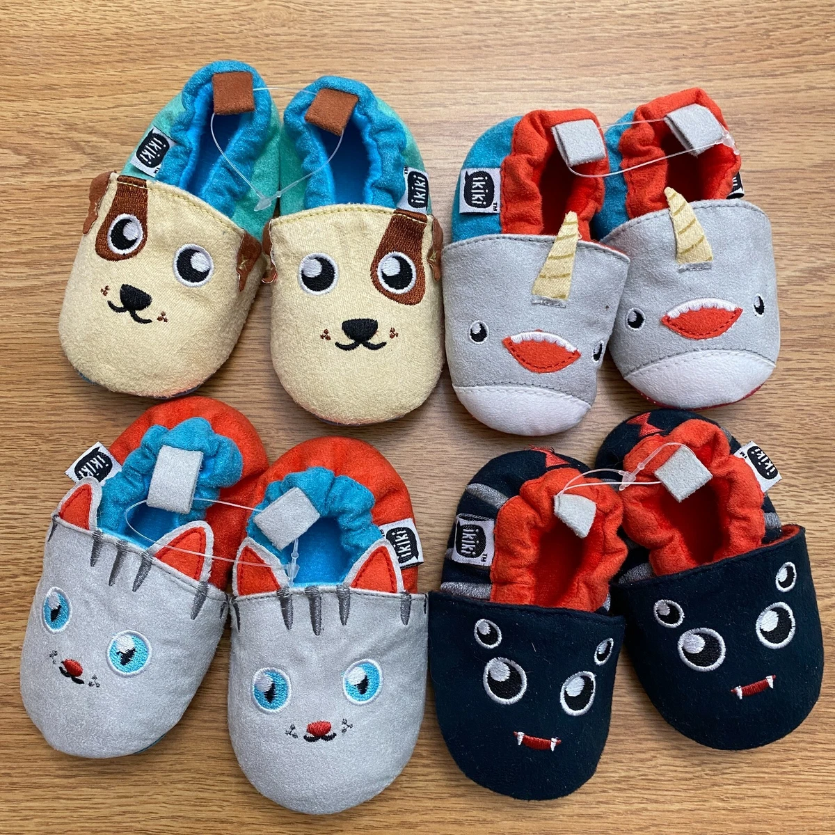 Ikiki Faux Leather Baby Shoe Slip On Infant Choose Cat Dog Spider