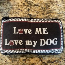   I Love My Dog  Decorative Pillow 7  X 12  X 3  