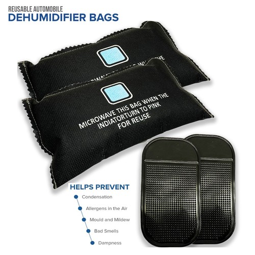 2 x Car Home Dehumidifier Dry Bag Moisture Killer Absorber Pad Reusable