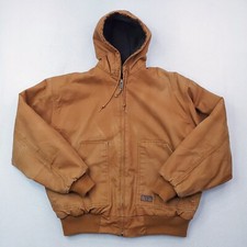 Walls Jacket Mens Large Tan Zero Zone Insulated Work Coat Worn Faded Distressed