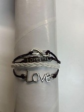 NEW, Leather Wrap Wristband Bracelet X-SHEL