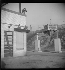 vtg photo negative closed AK gas station pump OH Berwind Pocahontas Briquets