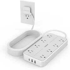 Surge Protector Power Strip 15 FT Long Extension Cord with 8 Outlet and 3 USB
