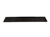 Deko-Tablett Schwarz Dekoteller Aus Metall Aluminium Rechteckig 75,5 X 13,5 Cm