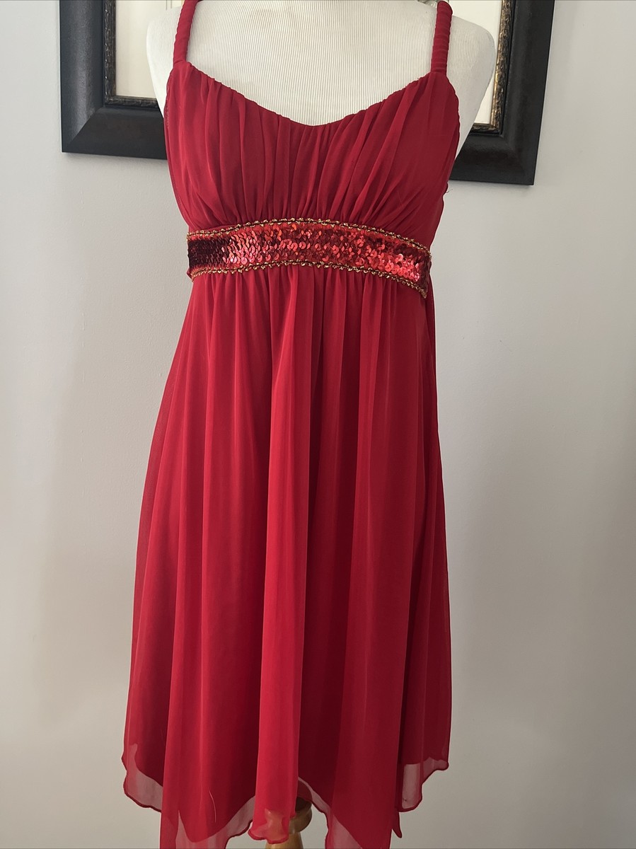 Sweet Storm Red Fit and Flare Asymmetric Sequin Dress Size M | eBay Sweet Storm Red Fit and Flare Asymmetric Sequin Dress Size M | eBay