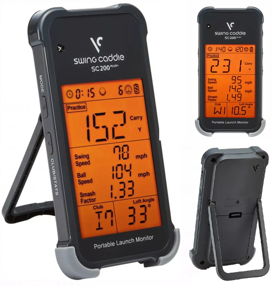 Swing Caddie SC200 PLUS Portable Golf Launch Monitor w/ Swing