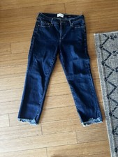 PS Parker Smith Straight Womens Size 29 (8) Blue Jeans Dark USA Made Crop