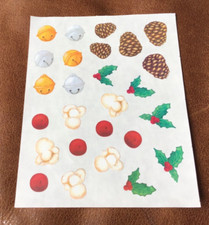 Creative Memories Stickers CHRISTMAS DECORATIONS CRANBERRY POPCORN PINE CONES *