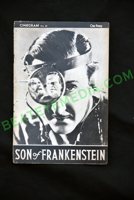 BORIS KARLOFF-MOVIE POSTER-HORROR-MONSTER-SON FRANKENSTEIN-lugosi-SC IFI-DRACULA