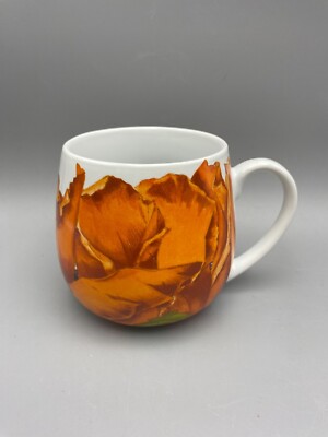 Konitz Germany 12oz Orange Poppy Flower Snuggle Coffee Mug Cup Interior Print