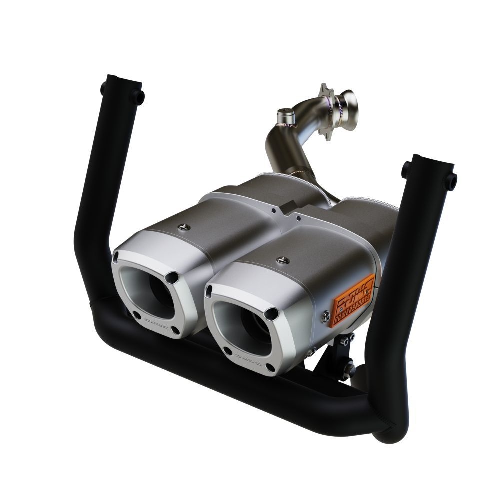 RJWC APX Dual Slip-On Exhaust with Bumper For Can-Am Outlander 500