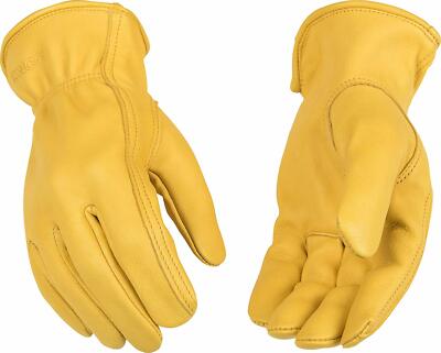 Kinco 90-L Men's Unlined Gloves, Grain Deerskin Drivers Easy-On