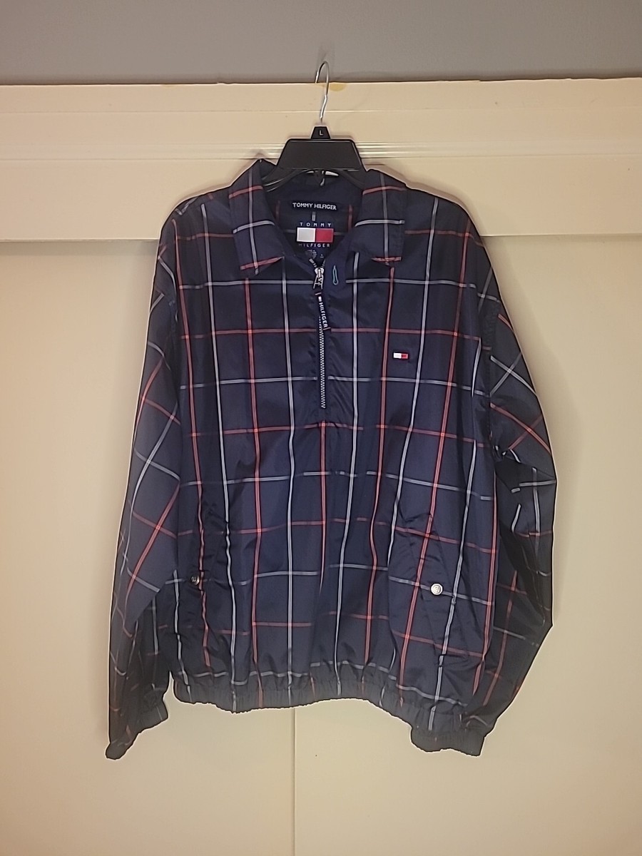 Vintage 90's Tommy Hilfiger Quarter Zip Harrington Windbreaker