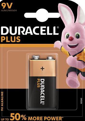 1x 9V E-Block Batterie von DURACELL Plus MN1604-6LR61 im 1er Blister