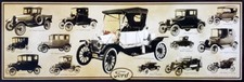 Ford Motor Company Model T History 1908-27 Commemorative 12x36 Automobile Poster