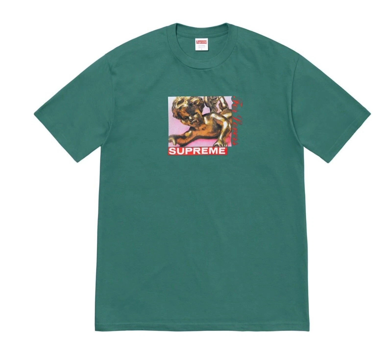 T SHIRT SUPREME, TAILLE L, SARCELLE FONCÉE, AUTHENTIQUE, ORIGINAL, HAUTE QUALITÉ, TOUT NEUF