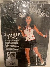 New Escante Slasher Star Costume Adult Sz L 140-160 LB Dress Bandage Bandaid Knf