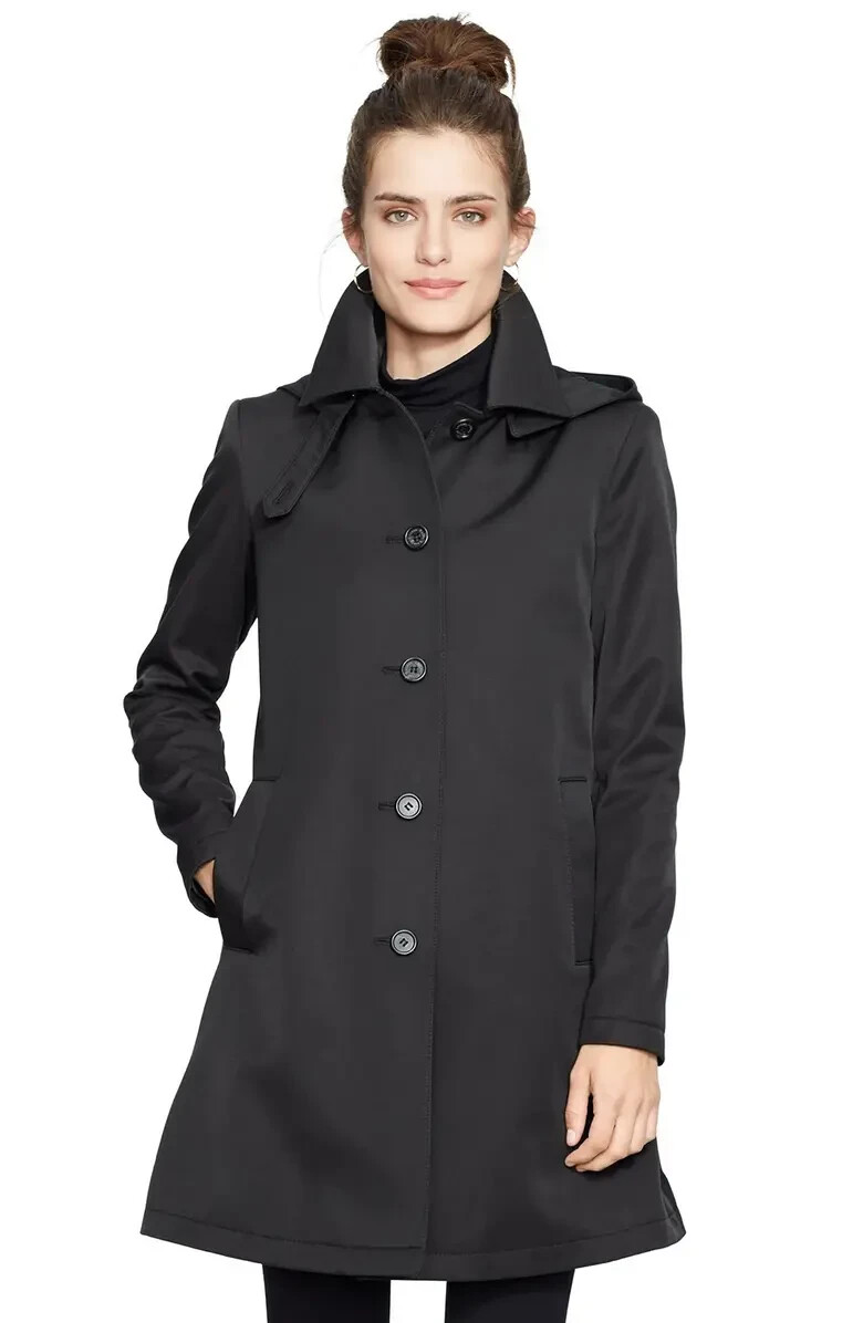 Ralph Lauren Ladies Single-Breasted Hooded A-Line RainCoat Ralph Lauren Ladies Single-Breasted Hooded A-Line RainCoat