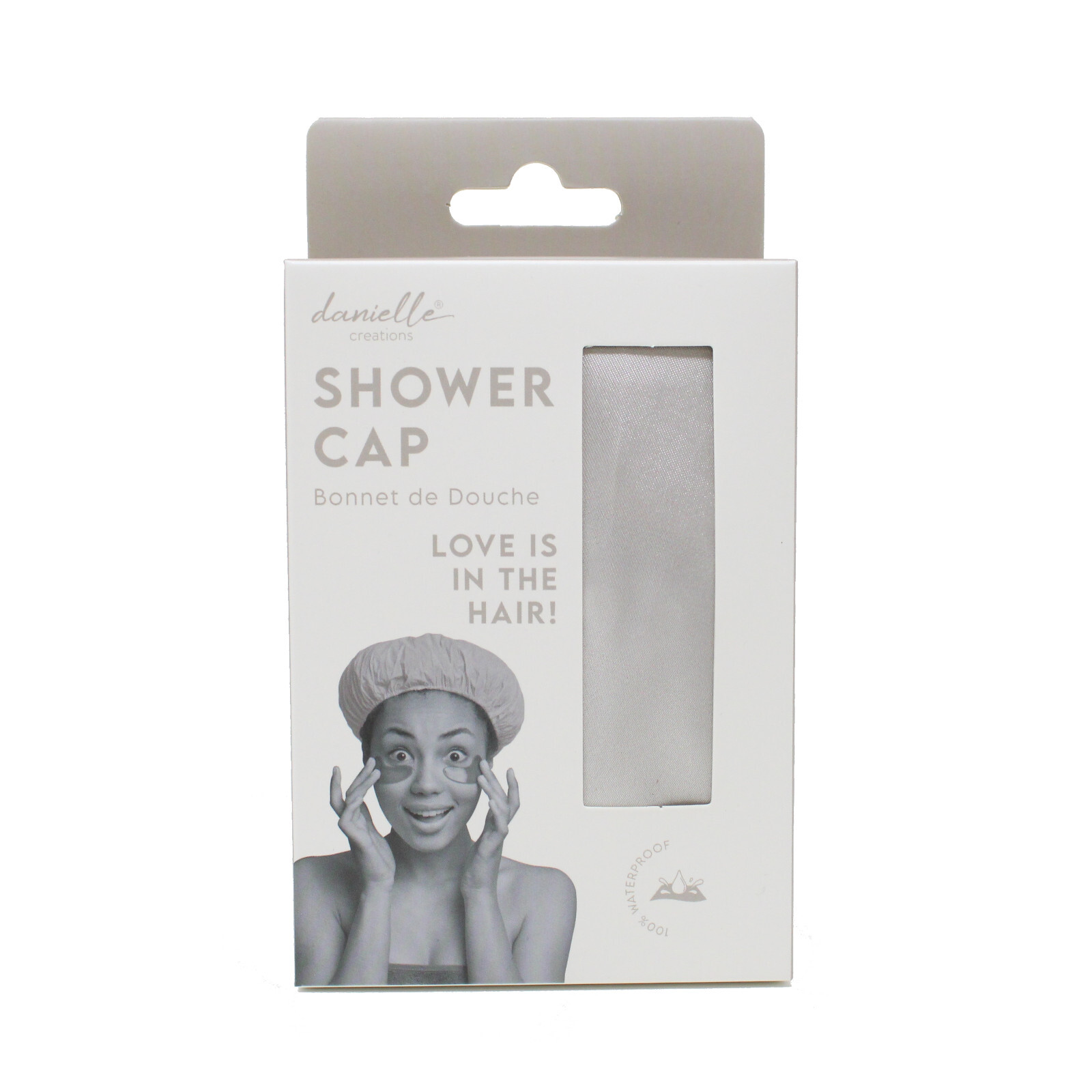 Reusable Shower Cap Waterproof Grey Silver Bath Protector Cap Danielle Creations