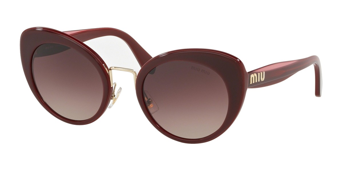 MIU MIU レッド ラウンド型 サングラス ミュウミュウ MIUMIU miumiu ミュウミュウ ラウンド型