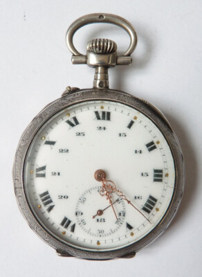 Montre De Poche Squelette Mécanique Manuel - Pendentif Collier Alliage, Chiffres Romains (avec Sac Cadeau)