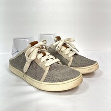 OluKai Shoes Womens Pehuea Li Lightweight Sneakers Tapa Mesh Gray 7.5 EU 37.5