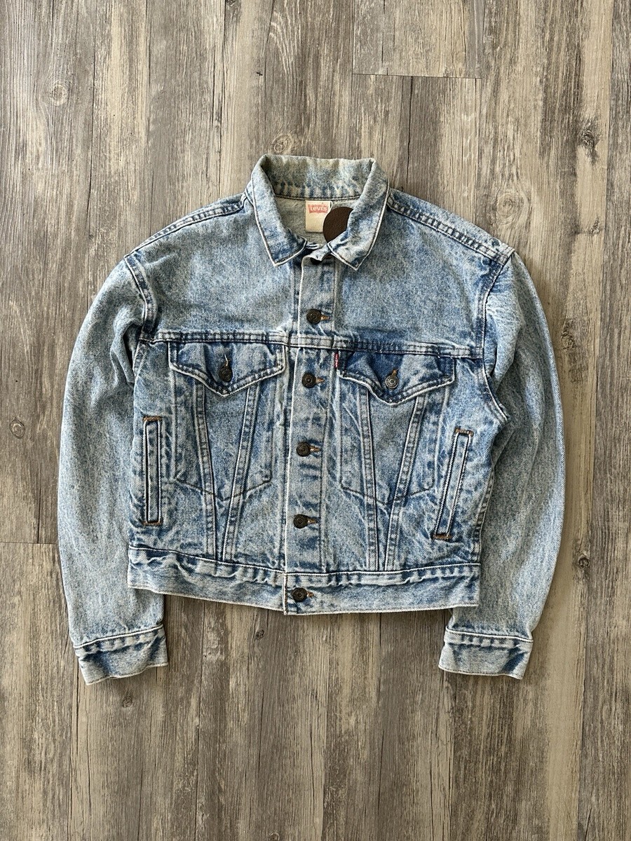 Vintage Levis Denim Trucker Jacket Size Small Sample Garment | eBay