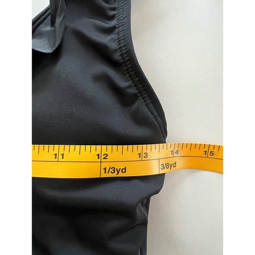 BCA by Rebecca Virtue Ruffle Wrap One Piece Swimsuit Black Medium - Picture 12 of 14