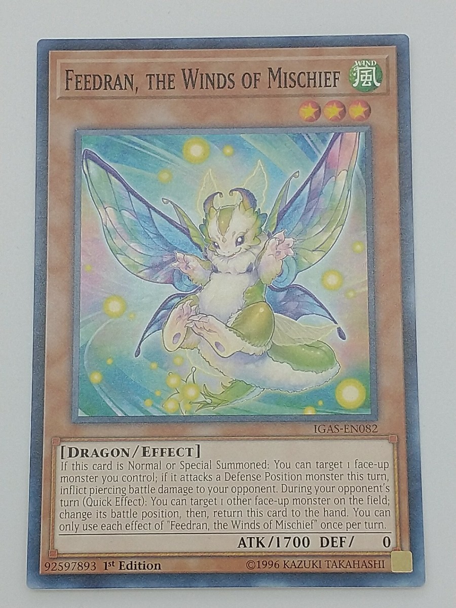winwin グリーティングカード　brightwin Feedran The Winds Of Mischief IGAS-EN082 Yu-Gi-Oh! Card NM 1st