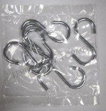 6 X gancio barra porta oggetti cucina tubo portamestoli diam. 16mm cromo lucido