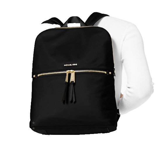 Michael Kors Polly Medium Black Nylon Backpack eBay