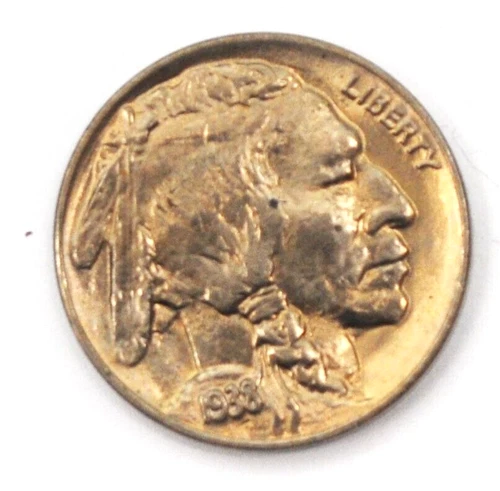 1938 D 5c Buffalo Nickel Five Cents US Denver Uncirculated